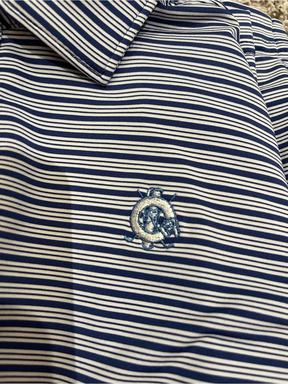 Peter Millar Stripe Stretch Jersey Polo Boys Youth Size Small 7-8 - Picture 5 of 5